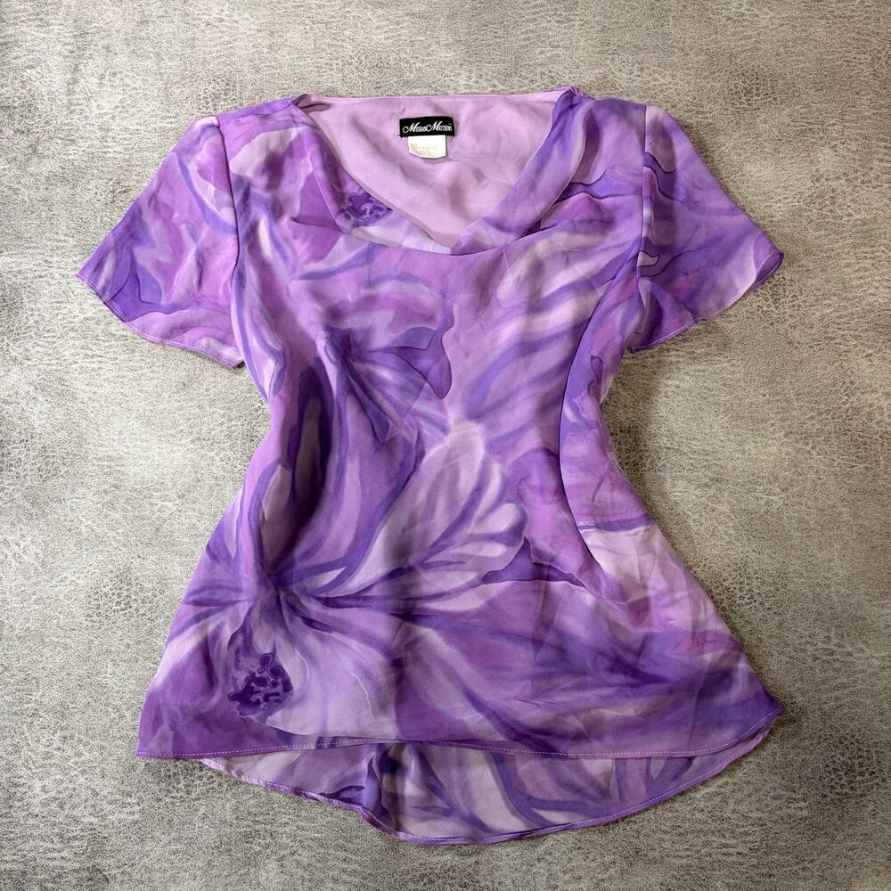 Purple Dreamy Floral Vintage Whimsy Blouse